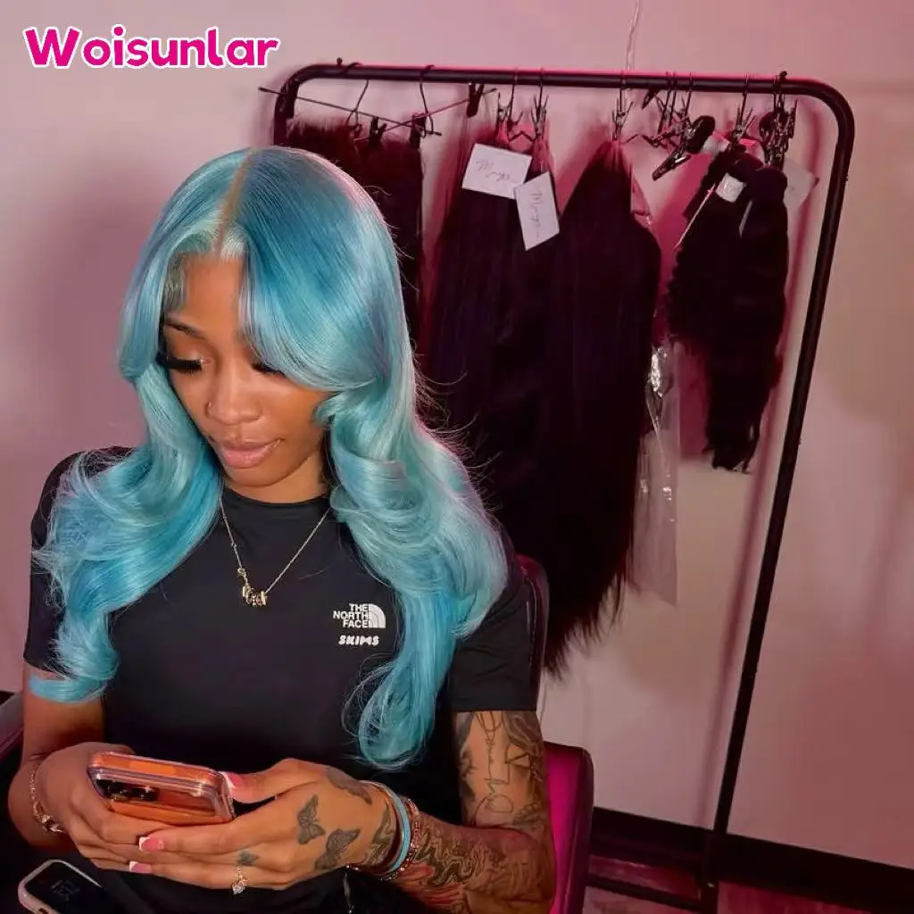 34 inches Light Blue Lace Frontal Wigs human hair 13x4 13x6 Transparent Lace body wave 200% Black women Natural Human Hair wigs
34 inches Light Blue Lace Frontal Wigs human hair 13x4 13x6 Transparent Lace body wave 200% Black women Natural Human Hair wigs