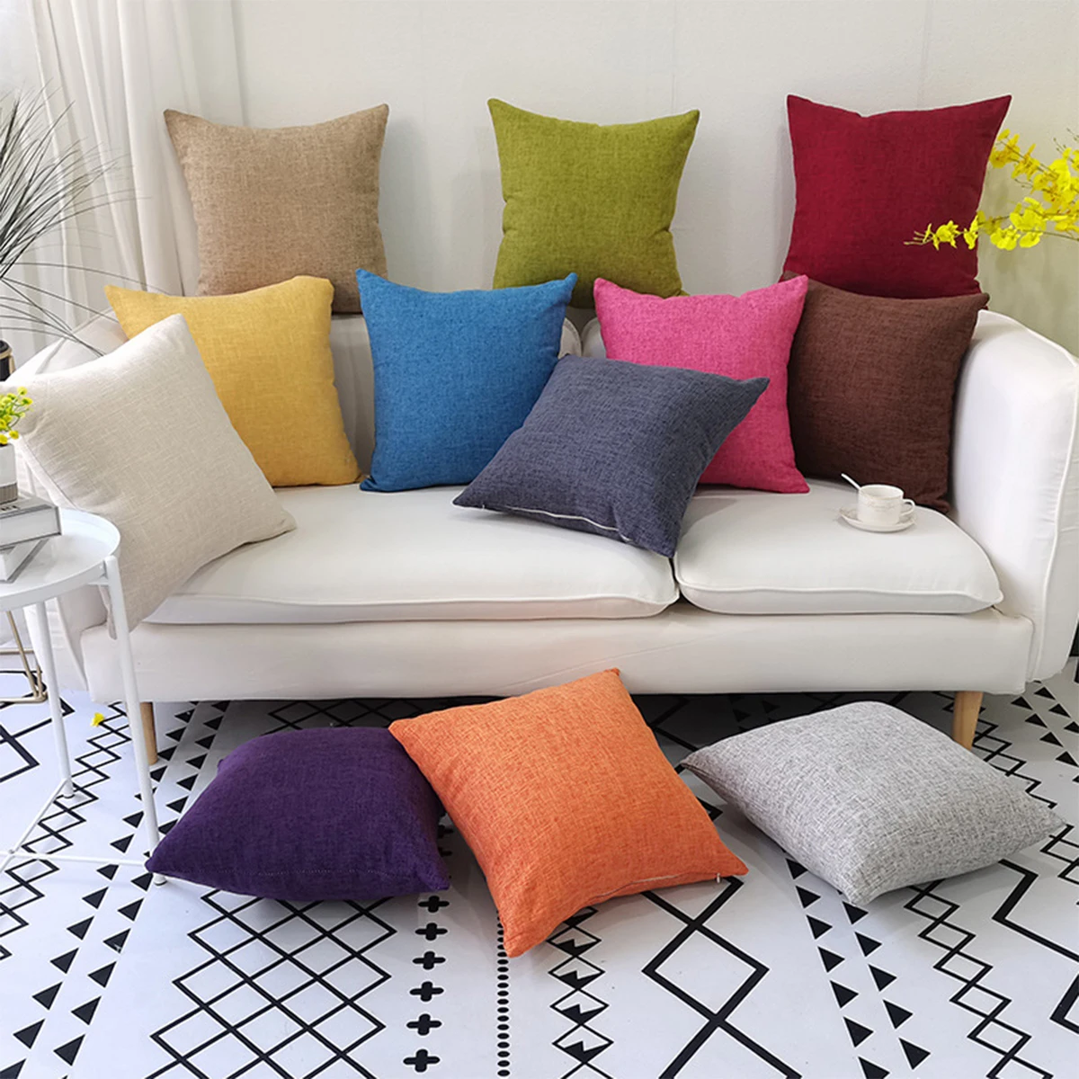 Pure Color Decorative Linen Pillowcases, Simple, Comfortable and Soft, Used for Sofa, Living Room, Bedroom Decoration
Pure Color Decorative Linen Pillowcases, Simple, Comfortable and Soft, Used for Sofa, Living Room, Bedroom Decoration