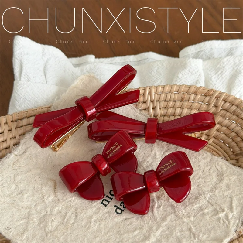 Cute Acetate Bow Hair Clips for Women Red Duck Bill Bangs Clips Non Slip Strong Hold Sweet Vintage Fashion Hair Accessories
Cute Acetate Bow Hair Clips for Women Red Duck Bill Bangs Clips Non Slip Strong Hold Sweet Vintage Fashion Hair Accessories