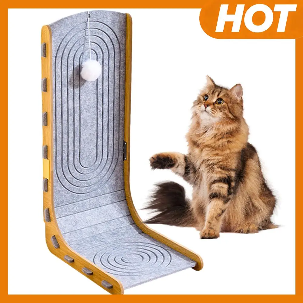 Войлочная когтеточка для кошек с шариком, L-образная, настенная, защита для мебели, игрушка для питомцев
Войлочная когтеточка для кошек с шариком, L-образная, настенная, защита для мебели, игрушка для питомцев