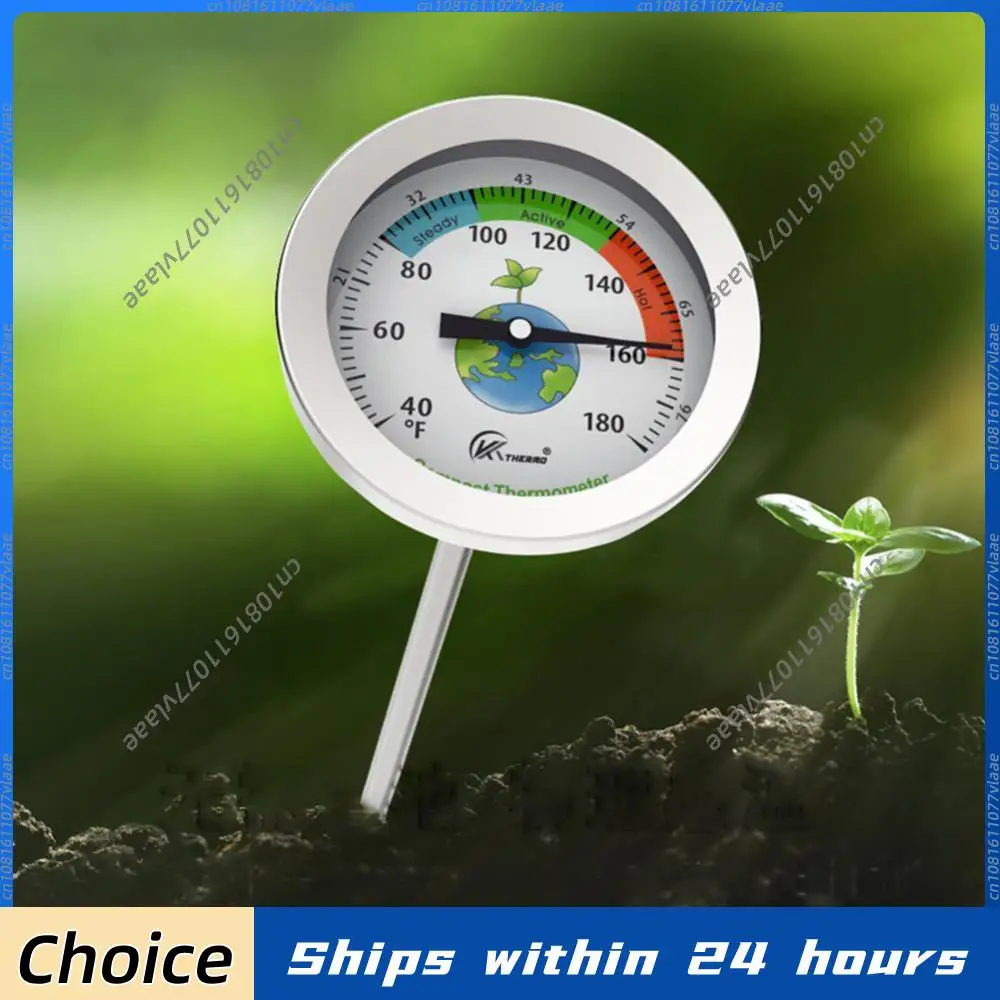 Soil Tester Meter Measuring Probe Thermometer Temperature Monitor Measurement Instrument for Garden Lawn Plant Pot