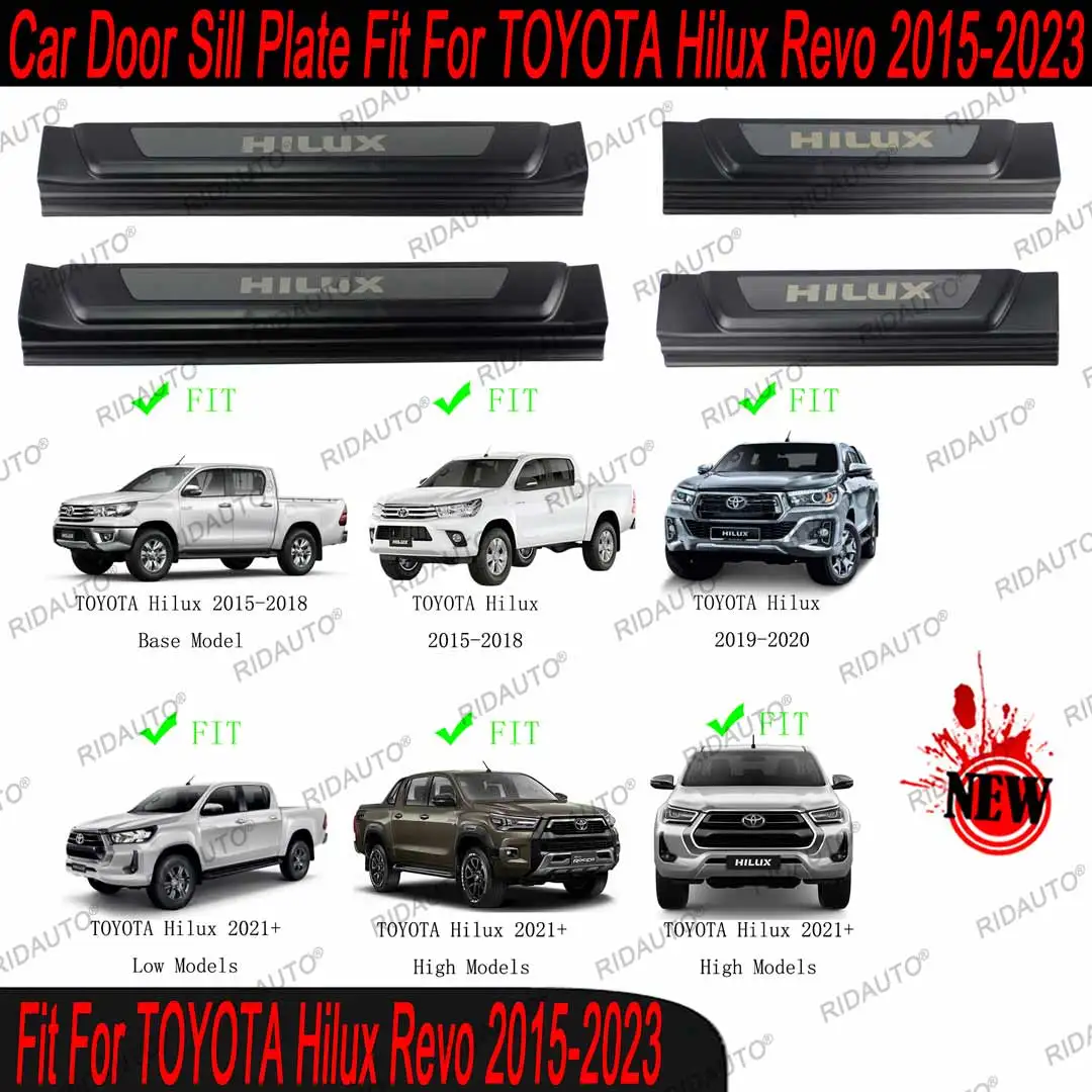 Car Pickup Threshold Strip For Toyota Hilux REVO 2015 2019 2023 Door Sill Scuff Plate Protector Trim Pedal Sticker Accessories
Car Pickup Threshold Strip For Toyota Hilux REVO 2015 2019 2023 Door Sill Scuff Plate Protector Trim Pedal Sticker Accessories
