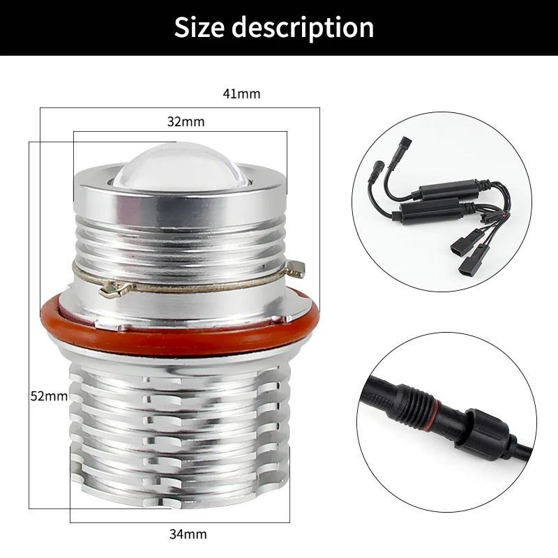 2PCS LED Bulb For BMW 5-series E61 Touring (530xi) 2006-2007 For BMW Headlights 60W Front Led Angel Eyes Lights OEM# 63126929309
2PCS LED Bulb For BMW 5-series E61 Touring (530xi) 2006-2007 For BMW Headlights 60W Front Led Angel Eyes Lights OEM# 63126929309