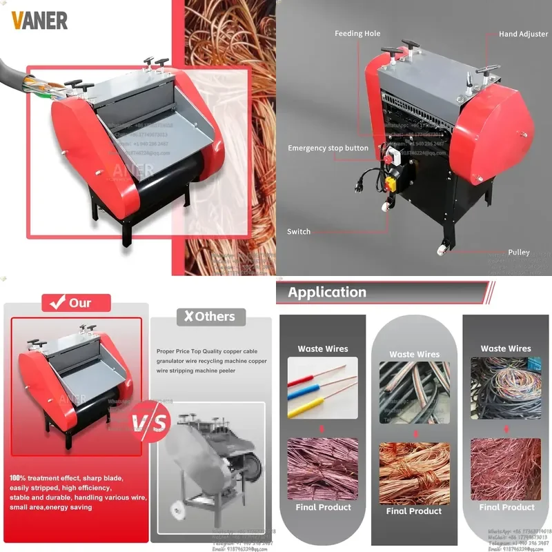 Hot Sale and Discount Cable Recycling Machine Copper Wire Stripping Machine E Waste Wire Stripper Scrap Cable Stripper Thick
Hot Sale and Discount Cable Recycling Machine Copper Wire Stripping Machine E Waste Wire Stripper Scrap Cable Stripper Thick