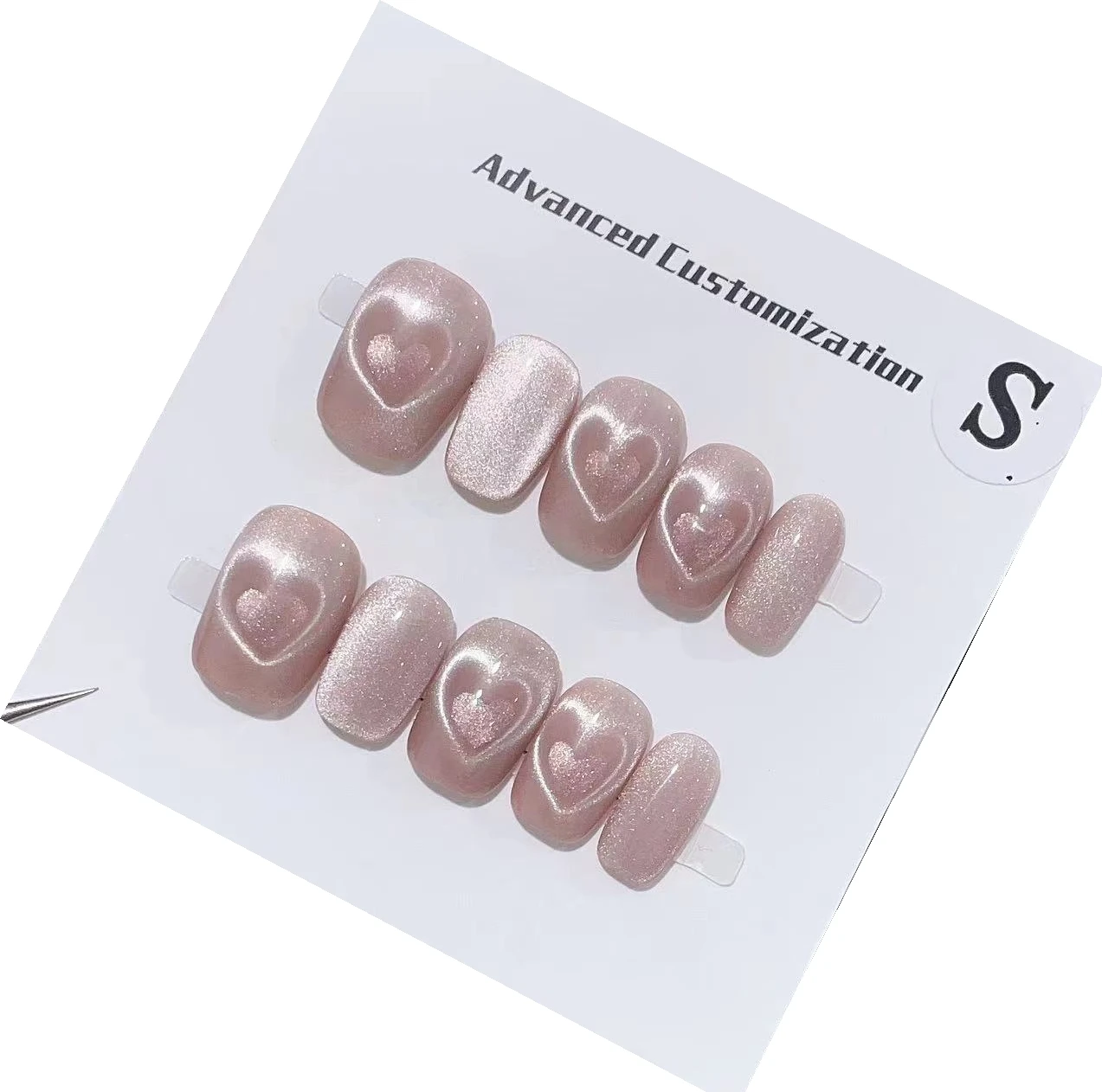 Emmabeauty сердцебиение розовый кошачий глаз 3D пульсирующее сердце полый мигающий короткий ручной работы пресс на ногтях № D953 
Emmabeauty сердцебиение розовый кошачий глаз 3D пульсирующее сердце полый мигающий короткий ручной работы пресс на ногтях № D953