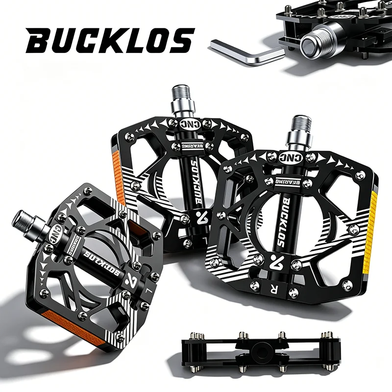 BUCKLOS Bike Flat Pedal Aluminum Alloy Lightweight MTB Bike Pedal CNC Sealed Bearing Non-slip Road Bicycle Pedal Bike Accessory
BUCKLOS Bike Flat Pedal Aluminum Alloy Lightweight MTB Bike Pedal CNC Sealed Bearing Non-slip Road Bicycle Pedal Bike Accessory