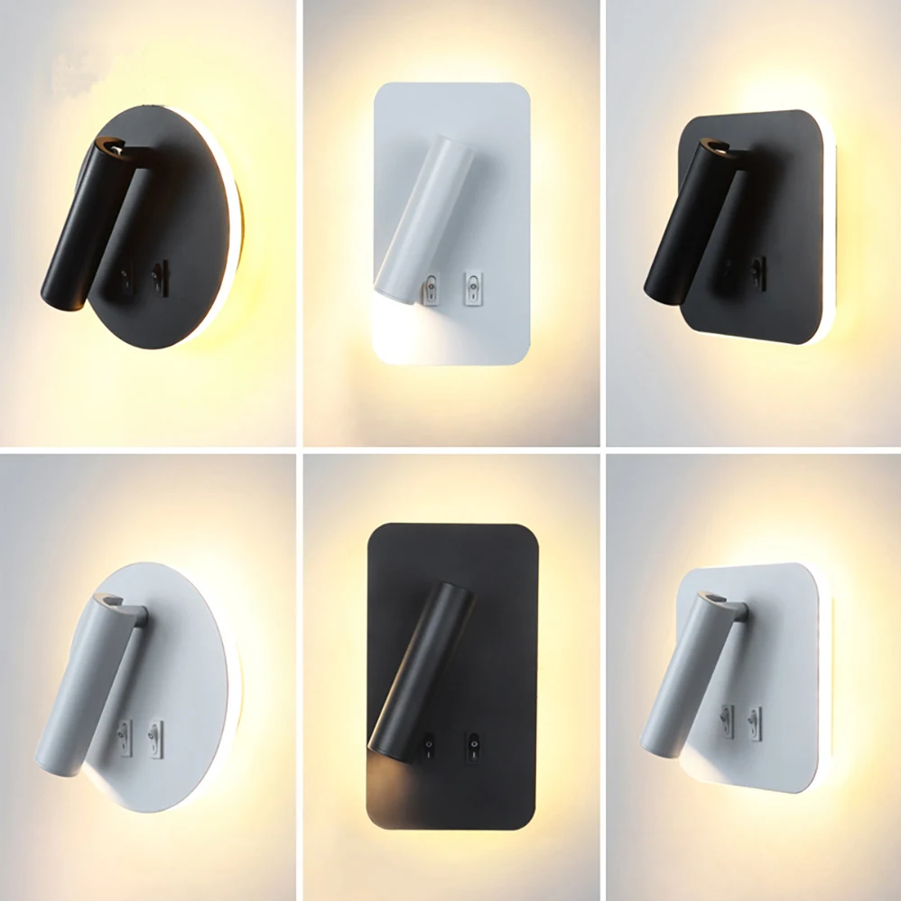 LED Wall Lamp AC85-265V 5W Spotlight Black/White Shell Modern Minimalist Style Lamp Bedroom/Living Room/Aisle Lighting
LED Wall Lamp AC85-265V 5W Spotlight Black/White Shell Modern Minimalist Style Lamp Bedroom/Living Room/Aisle Lighting