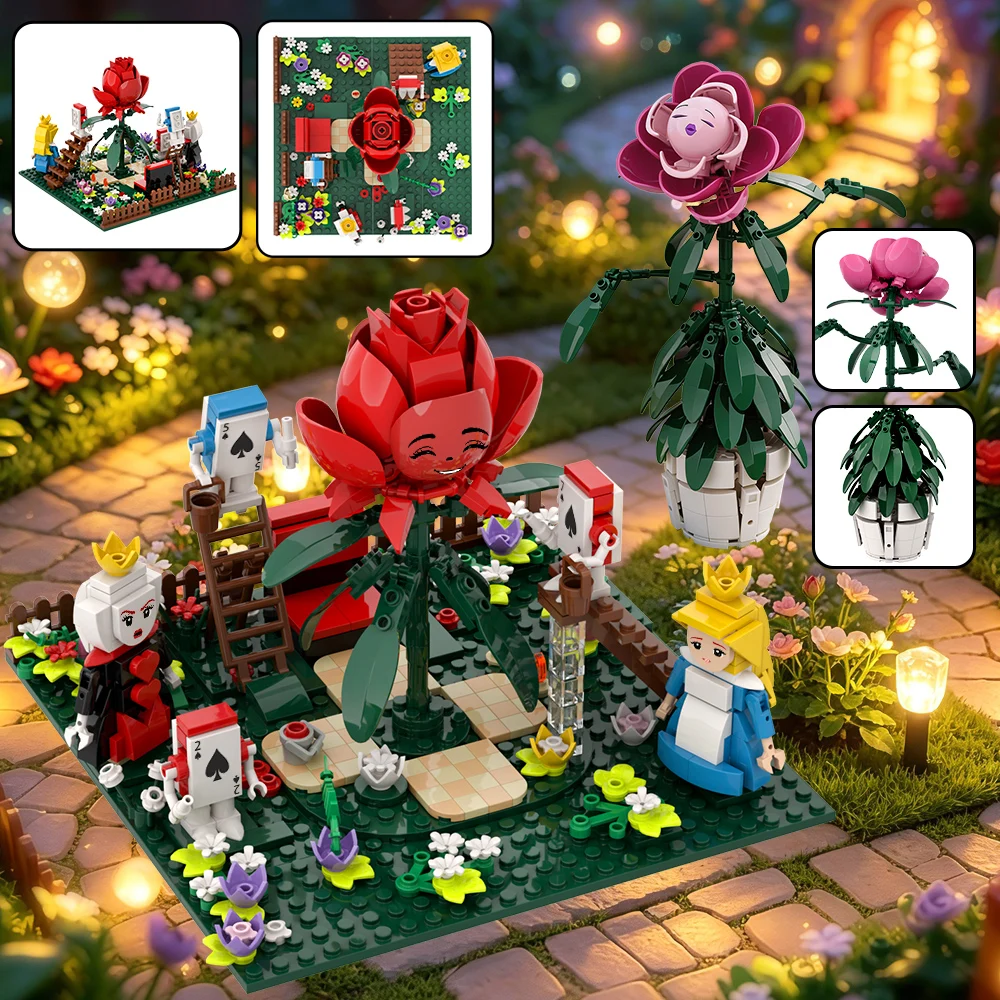 Wonderland Flower Building Block Kit, Immortal Brick Bouquet, Home Desktop Decor, Gift for Valentine's, Mother's Day & Movie Fan
Wonderland Flower Building Block Kit, Immortal Brick Bouquet, Home Desktop Decor, Gift for Valentine's, Mother's Day & Movie Fan