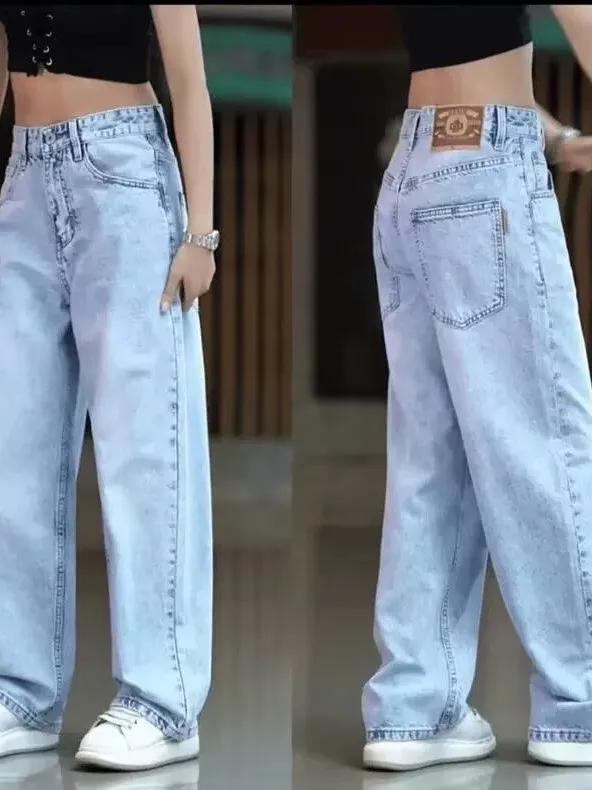 Retro Washed Light Blue Men's Jeans Spring New American High Street Straight Leg Loose Drapey Wide Leg Pants Casual Style
Retro Washed Light Blue Men's Jeans Spring New American High Street Straight Leg Loose Drapey Wide Leg Pants Casual Style