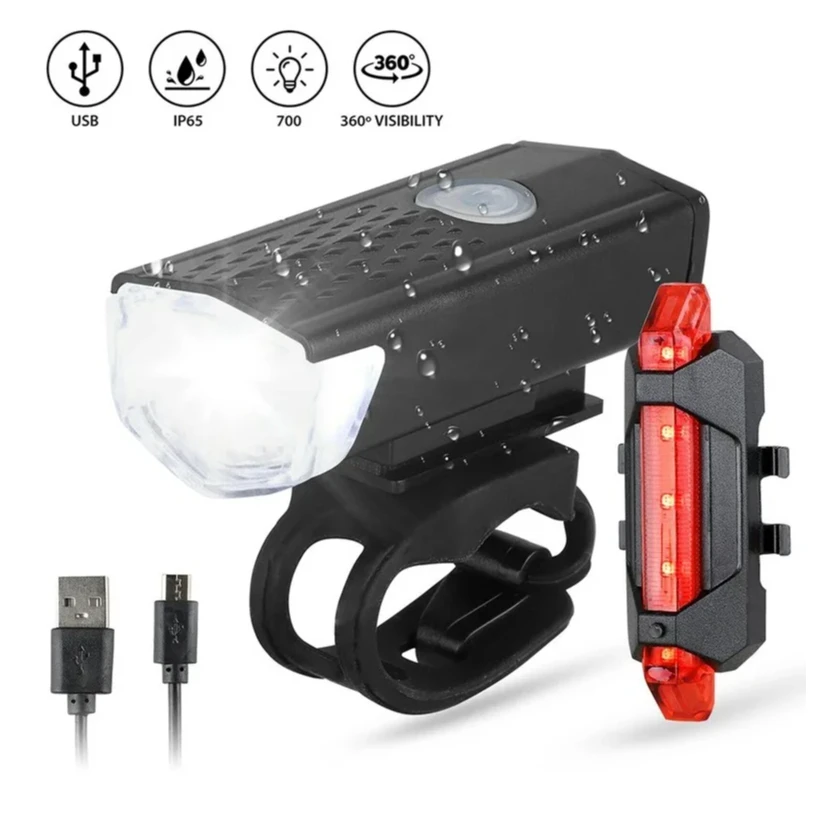 Bike Bicycle Light USB LED Rechargeable Set MTB Road Bike Front Back Headlight Lamp Flashlight Cycling Light Cycling Accessories
Bike Bicycle Light USB LED Rechargeable Set MTB Road Bike Front Back Headlight Lamp Flashlight Cycling Light Cycling Accessories