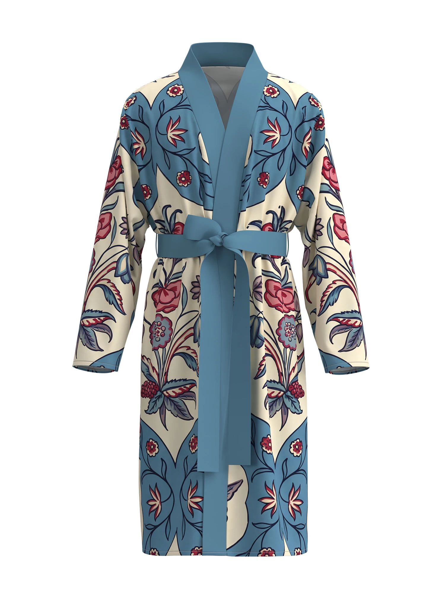 MMen's Vintage Iznik Floral Print Kimono Bathrobe Turkish Ceramic Style Pattern Long Sleeve Lounge Clothes Casual Nightgown
MMen's Vintage Iznik Floral Print Kimono Bathrobe Turkish Ceramic Style Pattern Long Sleeve Lounge Clothes Casual Nightgown