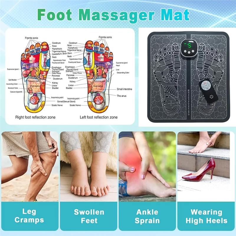 A47F-EMS Foot Stimulator Foot Massager Mat For Pain And Relief Massager For Feet And Improvement Of Muscle Performance
A47F-EMS Foot Stimulator Foot Massager Mat For Pain And Relief Massager For Feet And Improvement Of Muscle Performance