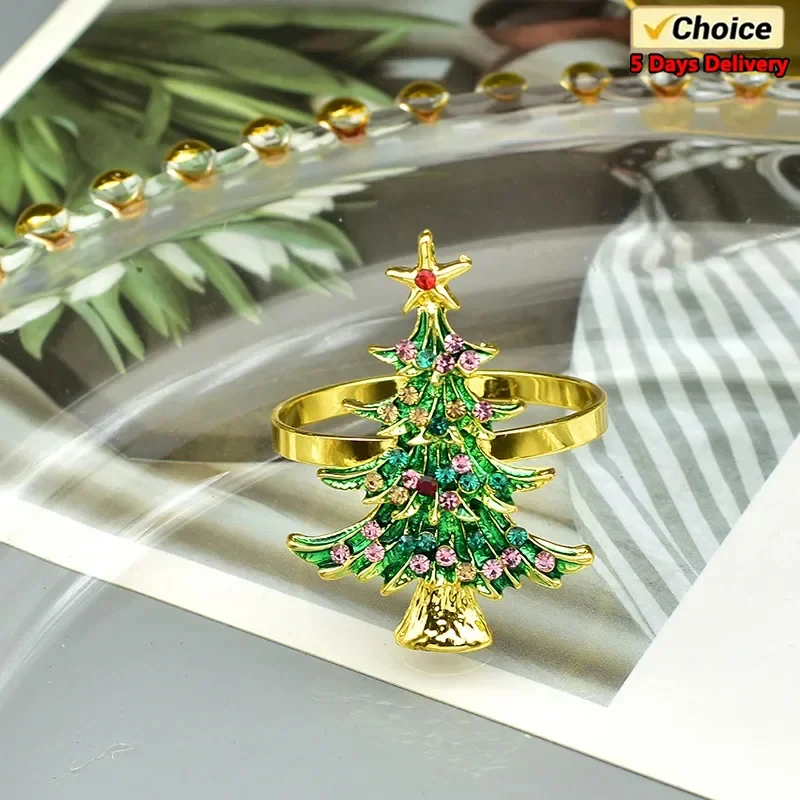 50PCS Christmas Tree Dinner Button Christmas Luxury Western Restaurant Gold Plated Christmas Green Napkin Button Napkin Ring
50PCS Christmas Tree Dinner Button Christmas Luxury Western Restaurant Gold Plated Christmas Green Napkin Button Napkin Ring
