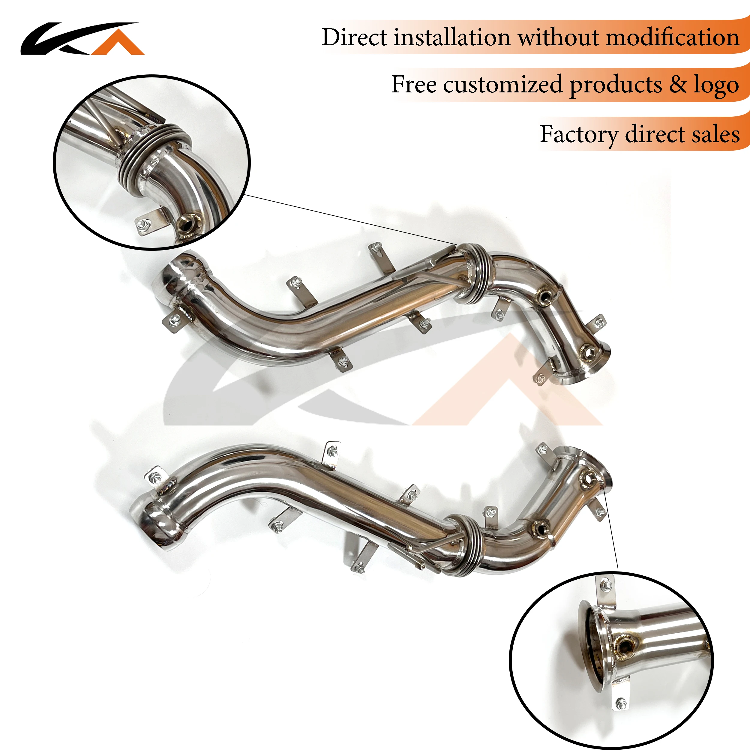 KA Tuning downpipe exhaust for McLaren 570 570S 570GT 3.8T axle pipe performance parts heat shield catalysis
KA Tuning downpipe exhaust for McLaren 570 570S 570GT 3.8T axle pipe performance parts heat shield catalysis