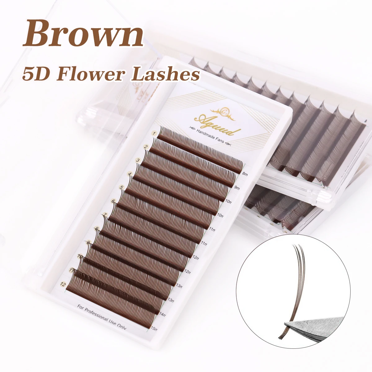 AGUUD 5D Flora Lashes Eyelash Extensions 0.07mm Brown & Black Premade Spike Volume Fans Anime Natural Soft Lashes Makeup Cilios
AGUUD 5D Flora Lashes Eyelash Extensions 0.07mm Brown & Black Premade Spike Volume Fans Anime Natural Soft Lashes Makeup Cilios
