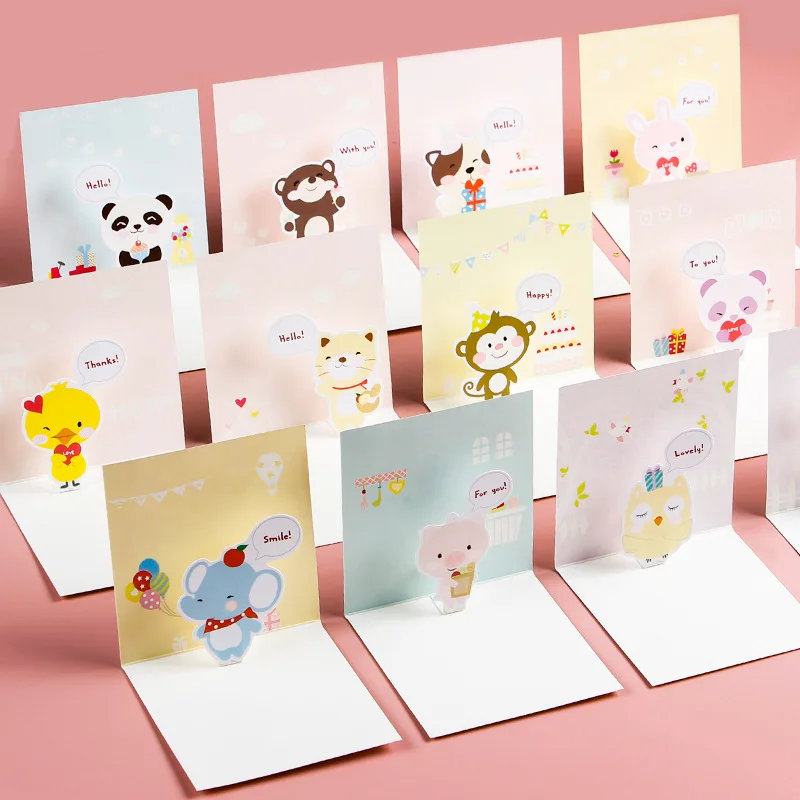 3D Mini Greeting Card Envelope Children's Birthday Small Card Paper Cartoon Cute Animal Shape Thank You Card Gifts
3D Mini Greeting Card Envelope Children's Birthday Small Card Paper Cartoon Cute Animal Shape Thank You Card Gifts
