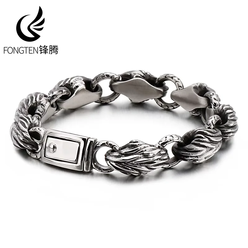 Fongten 23cm Bracelets For Men Stainless Steel Link Chain Bangles Hip Hop Male Armband Fashion Jewelry Banquet Gift
Fongten 23cm Bracelets For Men Stainless Steel Link Chain Bangles Hip Hop Male Armband Fashion Jewelry Banquet Gift