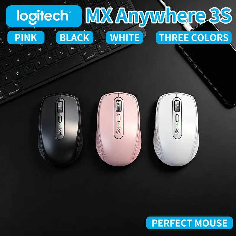 Durable Logitech MX Anywhere 3S Mouse - 8K DPI, MagSpeed Hyper-Scroll, USB-C Quick Charge, 3-Device Sync, Office Use
Durable Logitech MX Anywhere 3S Mouse - 8K DPI, MagSpeed Hyper-Scroll, USB-C Quick Charge, 3-Device Sync, Office Use