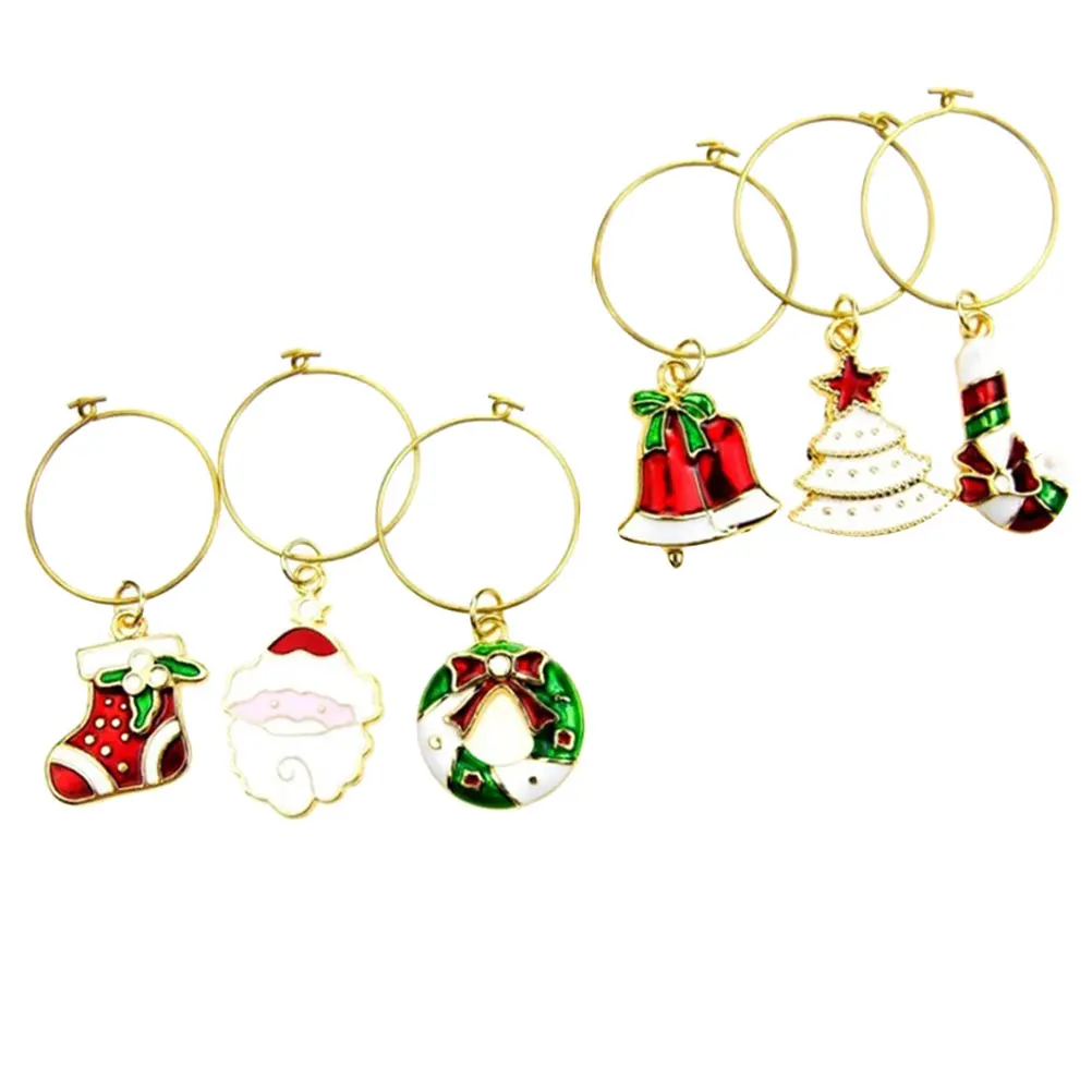 6 Pcs Glass Charms Set Christmas Drink Markers Rings Cocktail Decorations Premium Material Party Favors Gifts Bar
6 Pcs Glass Charms Set Christmas Drink Markers Rings Cocktail Decorations Premium Material Party Favors Gifts Bar