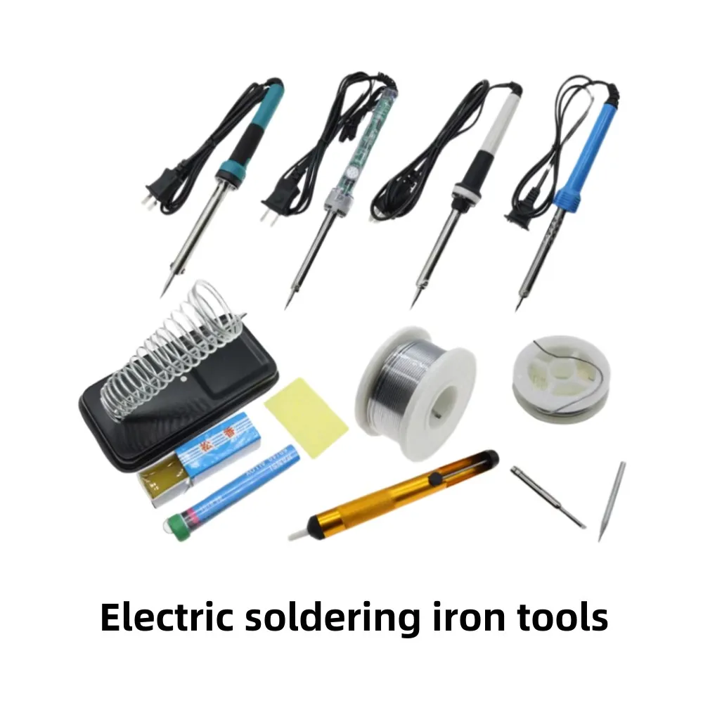 60W Electric Soldering Iron Tools Welding Gun Bracket Rosin Sponge Solder Wire Suction Tin Device Technology Production
60W Electric Soldering Iron Tools Welding Gun Bracket Rosin Sponge Solder Wire Suction Tin Device Technology Production