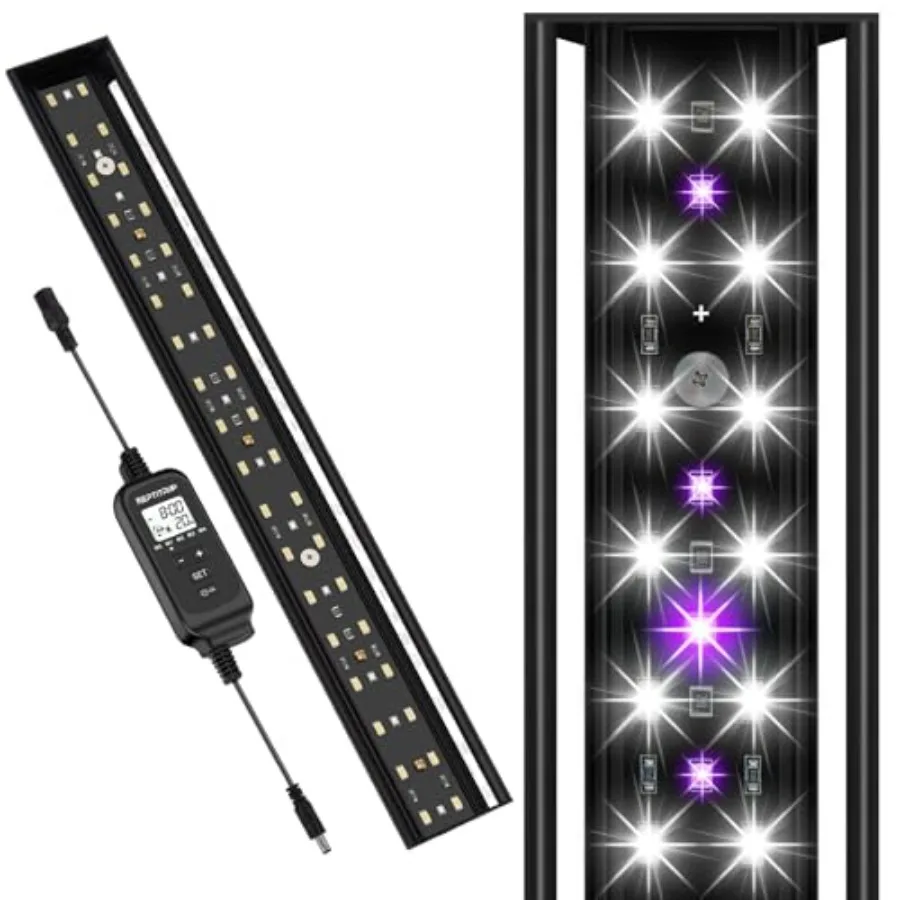 【Spot goods】16-INCH LED UVB Light for Reptiles LED Reptile Light Fixture Controller with Dimming and 4 UVI Modes 14W Aluminum U
【Spot goods】16-INCH LED UVB Light for Reptiles LED Reptile Light Fixture Controller with Dimming and 4 UVI Modes 14W Aluminum U