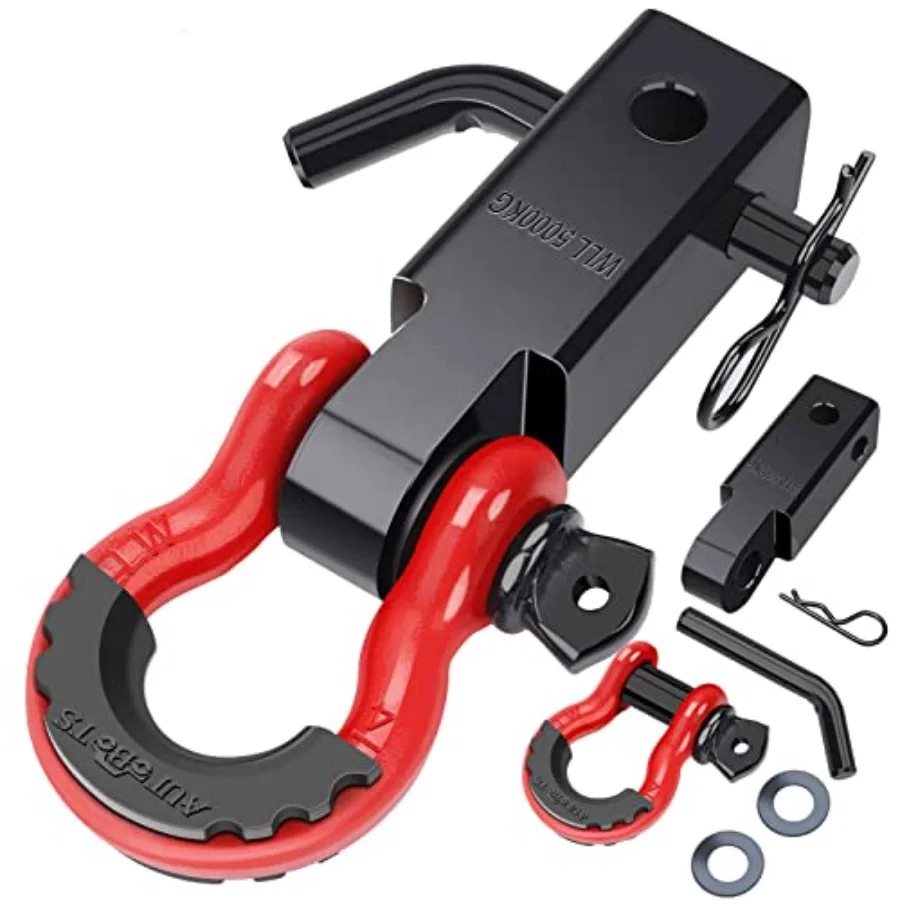 Shackle Hitch Receiver 2", 45, 000 Lbs Break gth Heavy Duty Receiver with 5/8" Screw Pin, 3/4" D Ring Shackles, Towing Accories
Shackle Hitch Receiver 2", 45, 000 Lbs Break gth Heavy Duty Receiver with 5/8" Screw Pin, 3/4" D Ring Shackles, Towing Accories