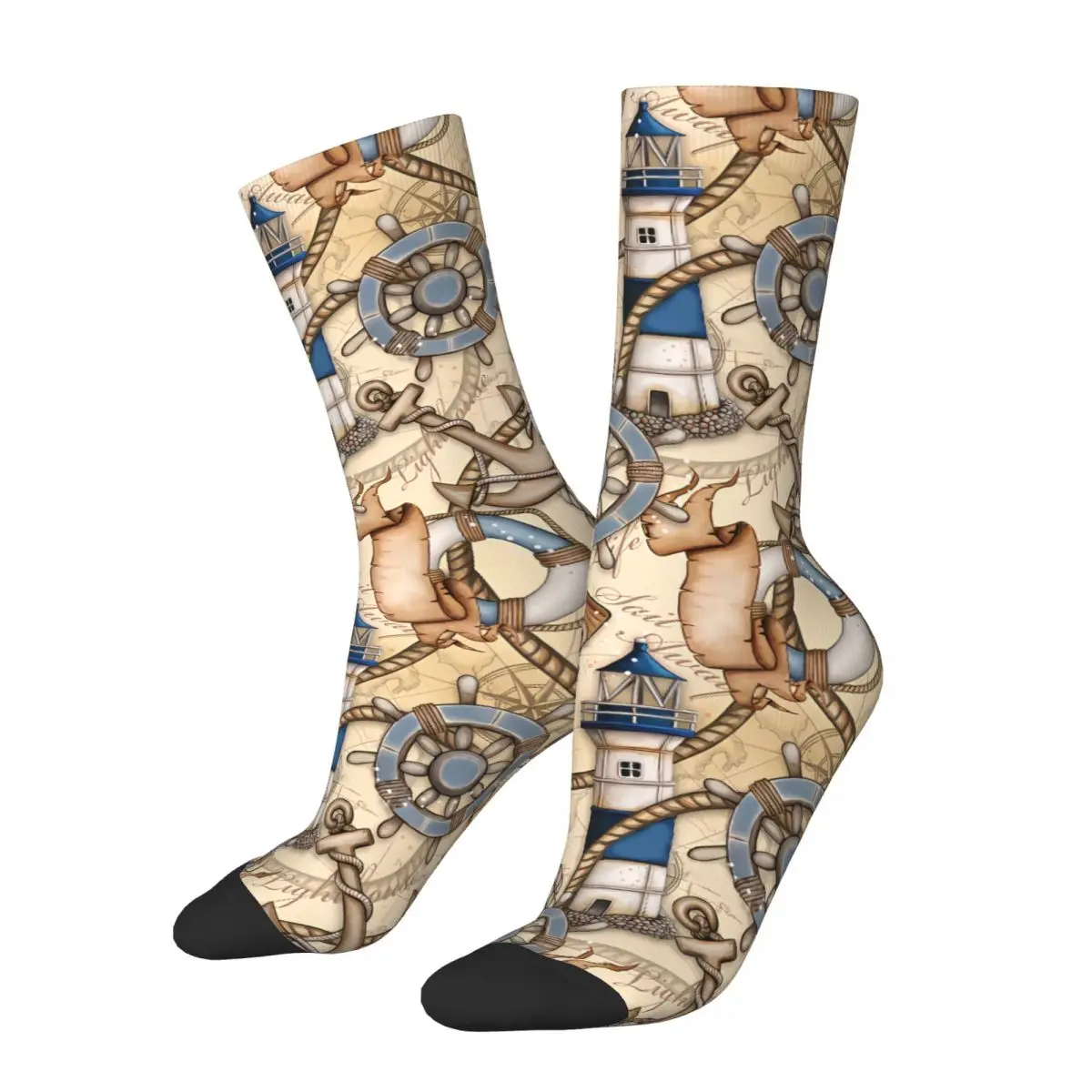 Vintage Watercolor Nautical Theme Men's Socks Nautical Art Unisex Hip Hop Seamless Printed Funny Crew Sock Gift
Vintage Watercolor Nautical Theme Men's Socks Nautical Art Unisex Hip Hop Seamless Printed Funny Crew Sock Gift