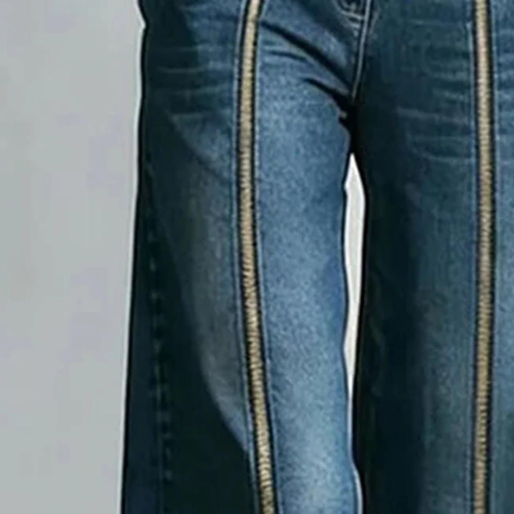 Women's Summer High Waist Gold Zipper Denim Jeans Fashion Streetwear Straight Tube Wide Leg Flared Denim Trouser 2026 New Pants
Women's Summer High Waist Gold Zipper Denim Jeans Fashion Streetwear Straight Tube Wide Leg Flared Denim Trouser 2026 New Pants
