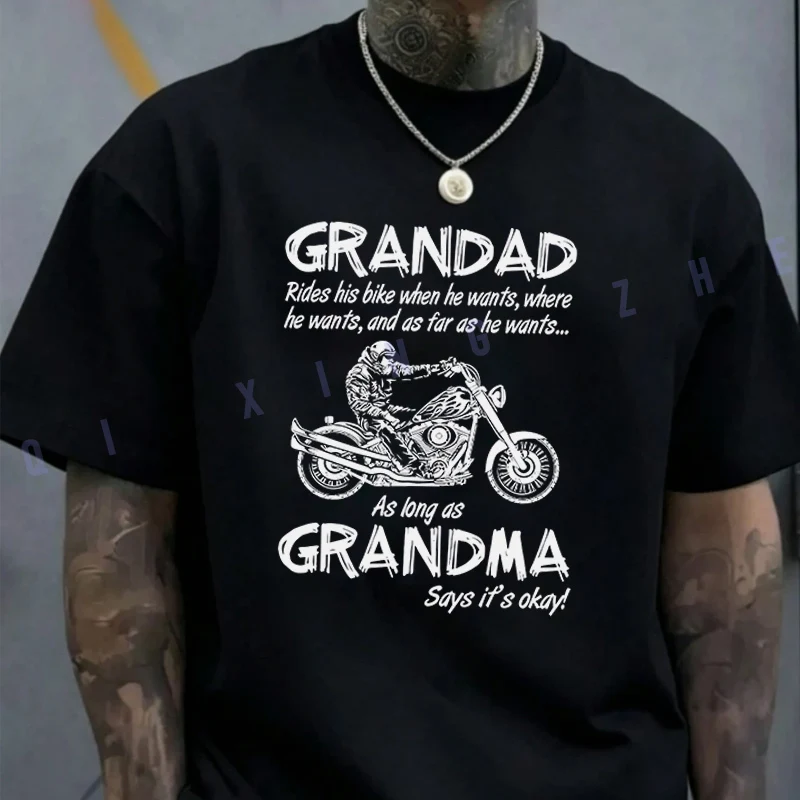 Grandad Grandma Biker Motorbike Shirt Cotton Casual T-shirts Mens Summer Moto Cycling Sportswear Top Tee 2026
Grandad Grandma Biker Motorbike Shirt Cotton Casual T-shirts Mens Summer Moto Cycling Sportswear Top Tee 2026
