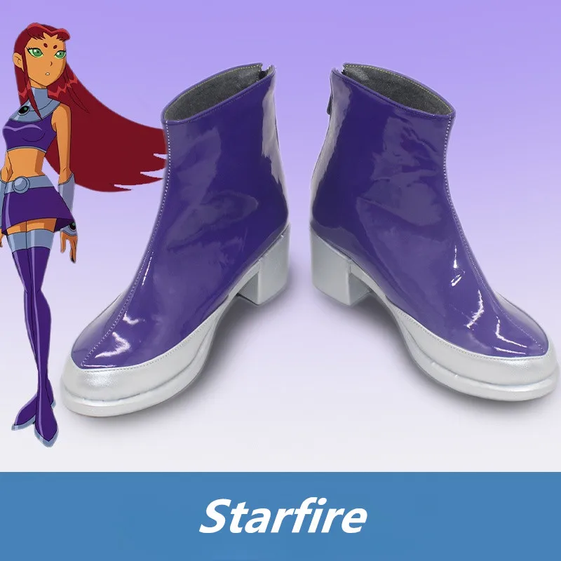 Princess Koriand'r Starfire Cosplay Costume Shoes Purple Handmade Faux Leather Halloween Party Boots
Princess Koriand'r Starfire Cosplay Costume Shoes Purple Handmade Faux Leather Halloween Party Boots