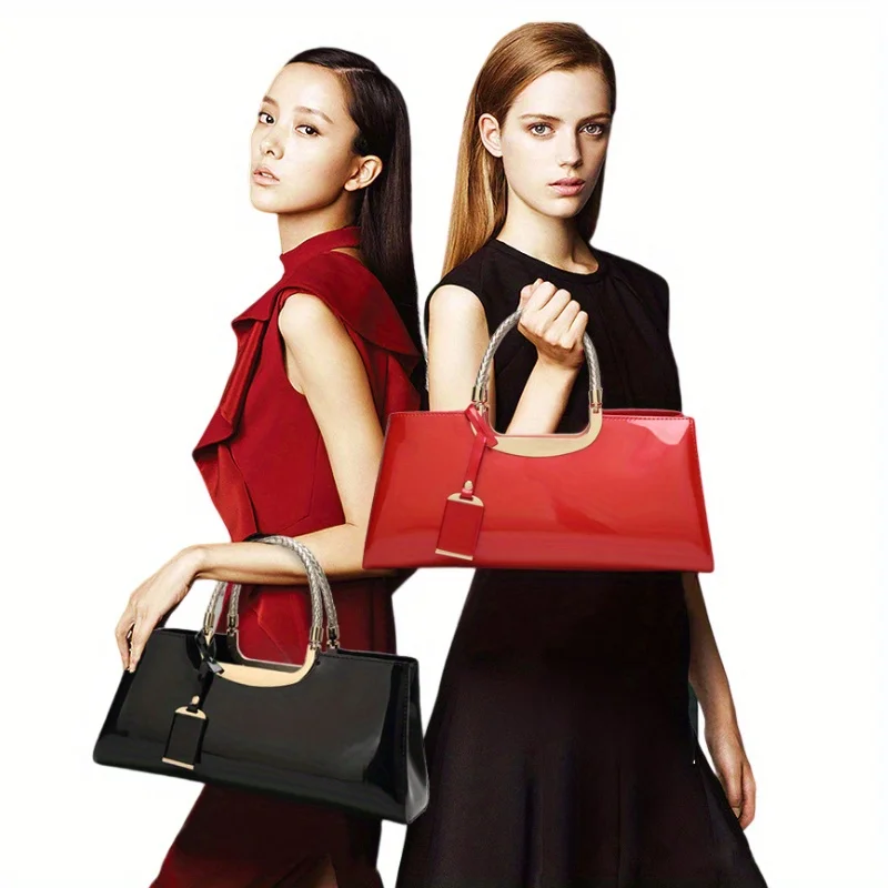 Fashionable patent leather hand-held women's bag, single shoulder crossbody bag, wedding bag, bride bag, banquet bag
Fashionable patent leather hand-held women's bag, single shoulder crossbody bag, wedding bag, bride bag, banquet bag