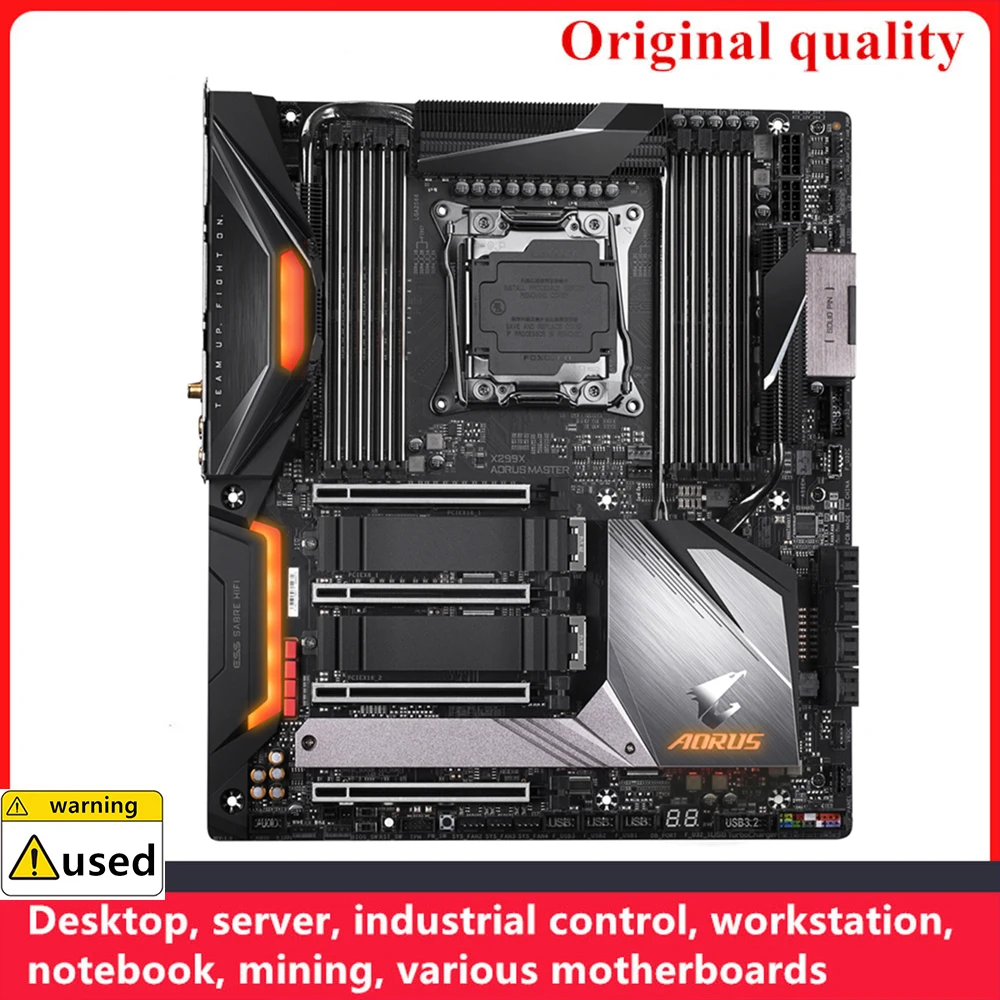 Материнские платы Для X299X AORUS MASTER LGA 2066 DDR4 ATX для разгона Intel X299 материнская плата для настольного компьютера SATA III USB3.0
Материнские платы Для X299X AORUS MASTER LGA 2066 DDR4 ATX для разгона Intel X299 материнская плата для настольного компьютера SATA III USB3.0