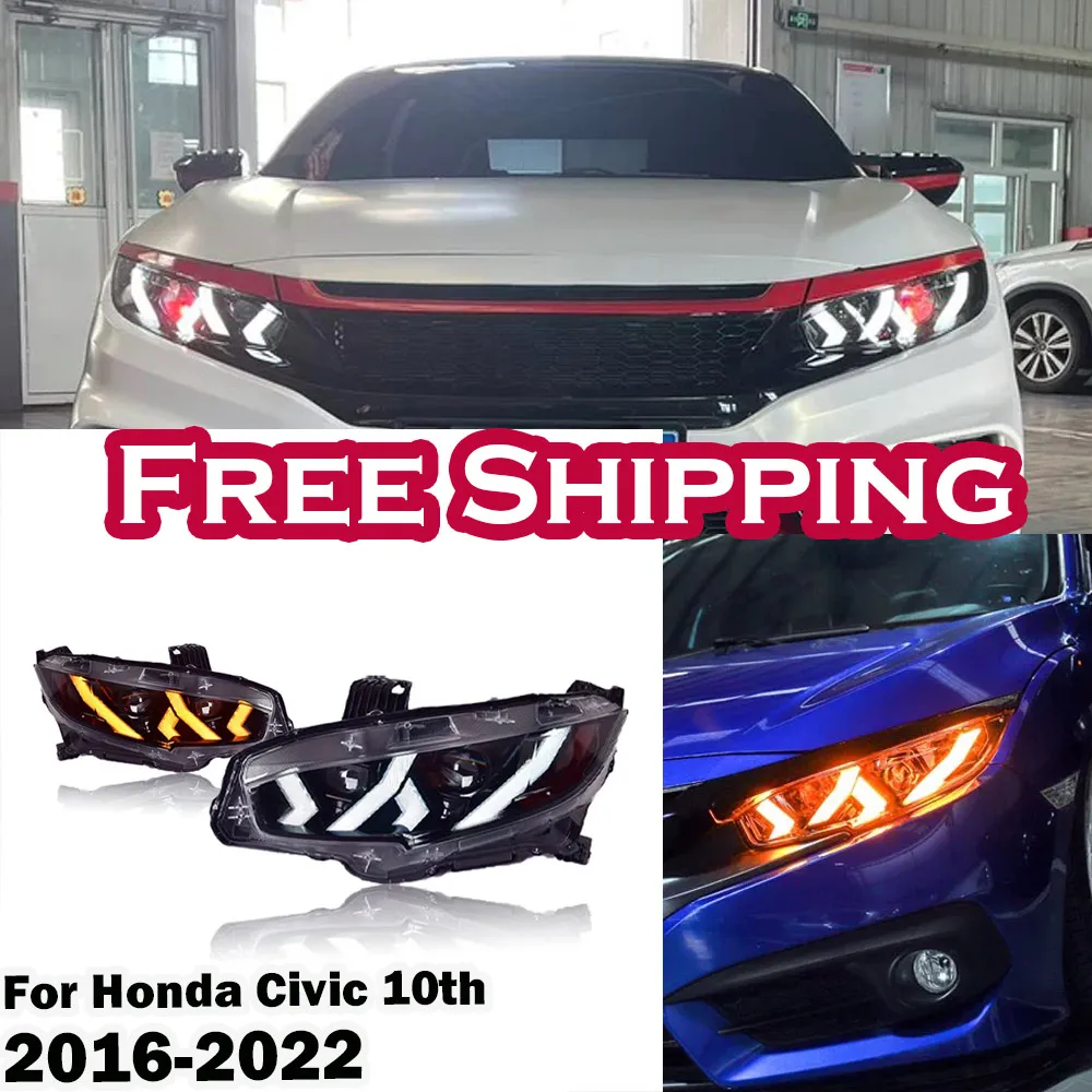 Car HeadLamp For Honda Civic 10th 2016-2022 Civic Headlight Upgrade Modified to NEW Dynamic Turn Brake Car LED HeadLamp Assembly
Car HeadLamp For Honda Civic 10th 2016-2022 Civic Headlight Upgrade Modified to NEW Dynamic Turn Brake Car LED HeadLamp Assembly