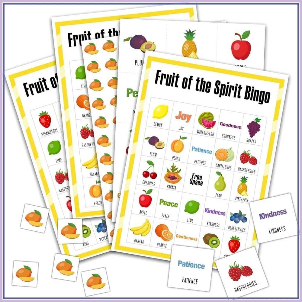 Fruit Bingo Game Cards for 24 Players, Birthday Party, Family Vacation, Outdoor Indoor Activities, Summer Party
Fruit Bingo Game Cards for 24 Players, Birthday Party, Family Vacation, Outdoor Indoor Activities, Summer Party