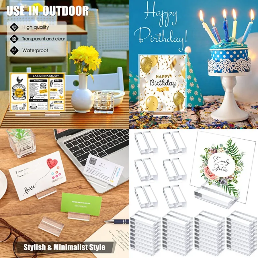 Pieces Acrylic Place Card Holders 2 Inch Clear Stands Base with 3 mm Card Slot Numbers Display Table Sign for Wedding Exhibitio
Pieces Acrylic Place Card Holders 2 Inch Clear Stands Base with 3 mm Card Slot Numbers Display Table Sign for Wedding Exhibitio