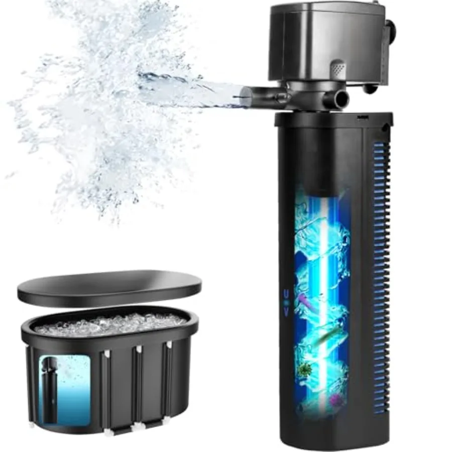 Hypool Aquarium U-V Filter 600GPH for Large 100-500 Gallon Fish Tank Cold Plunge Tub Small Pool Pond Filter Pleated Water Polis
Hypool Aquarium U-V Filter 600GPH for Large 100-500 Gallon Fish Tank Cold Plunge Tub Small Pool Pond Filter Pleated Water Polis