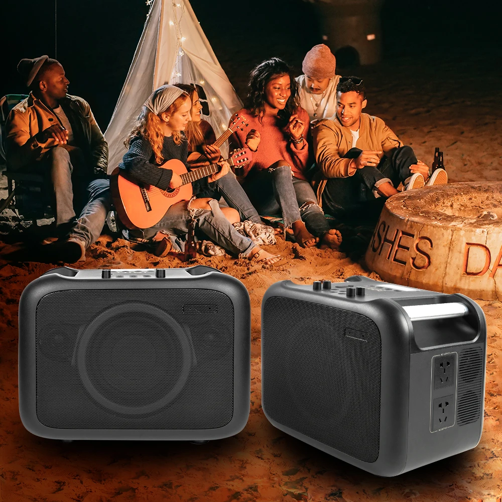 Multi Functions 1200W 220V Solar Power Generator Outdoor Backup Power Supply Portable Camping Power Station with Karaoke Speaker
Multi Functions 1200W 220V Solar Power Generator Outdoor Backup Power Supply Portable Camping Power Station with Karaoke Speaker