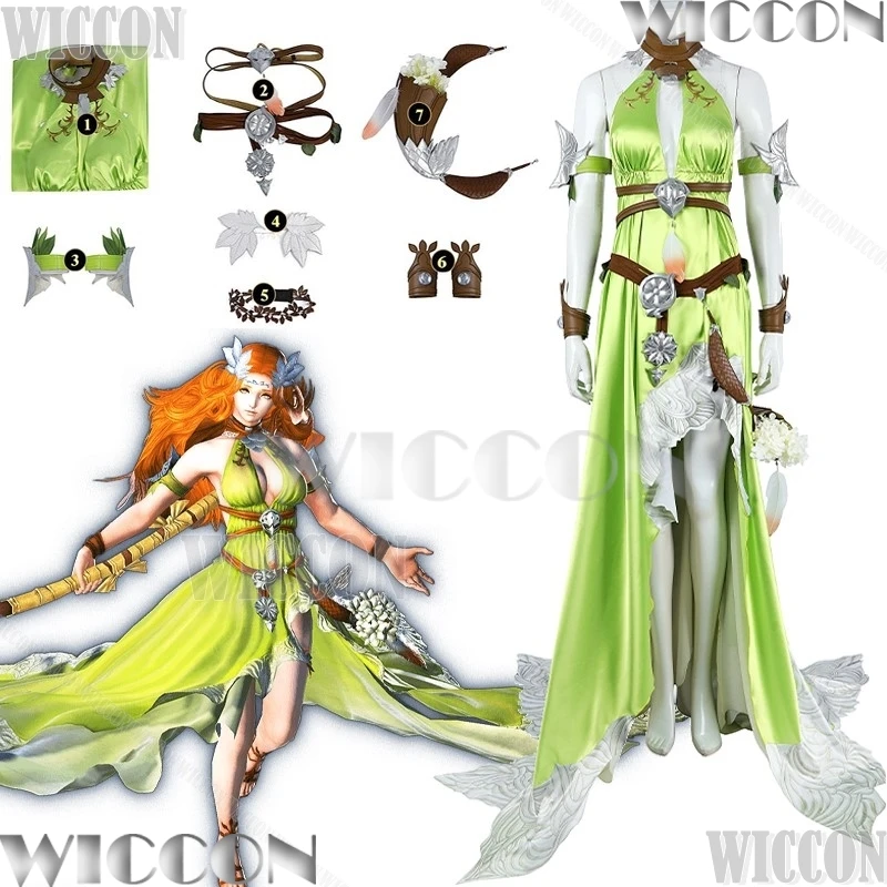 Nophica The Twelve Game Finall Fant XIV FF14, зеленое длинное платье для косплея, полный комплект, женская униформа для девочек, карнавальный наряд по индивидуальному заказу
Nophica The Twelve Game Finall Fant XIV FF14, зеленое длинное платье для косплея, полный комплект, женская униформа для девочек, карнавальный наряд по индивидуальному заказу