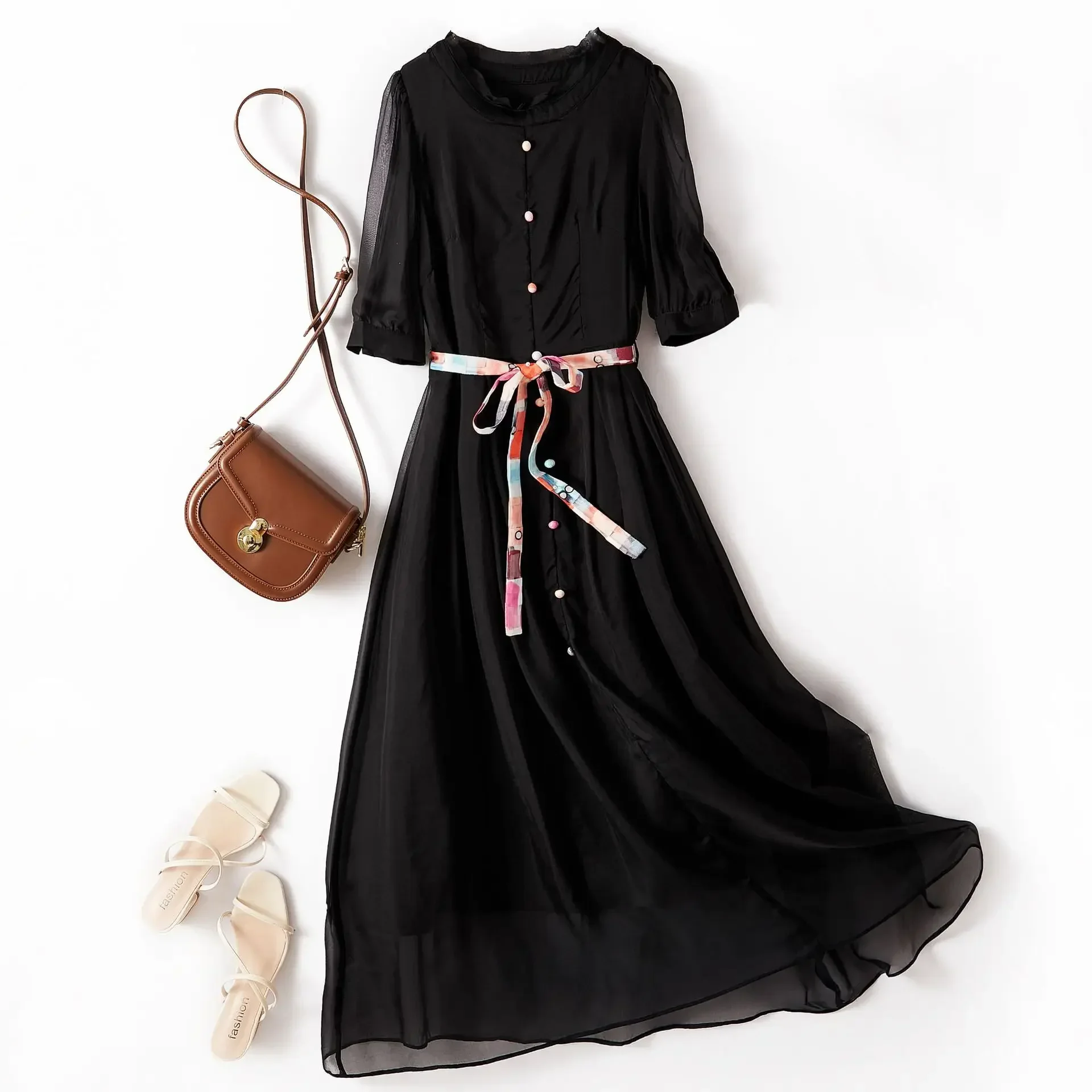 Elegant Dresses for Women 2026 Mulberry Silk Dress Belt Black Summer Dress Women Clothing Female Dress Vestidos De Mujer Z
Elegant Dresses for Women 2026 Mulberry Silk Dress Belt Black Summer Dress Women Clothing Female Dress Vestidos De Mujer Z