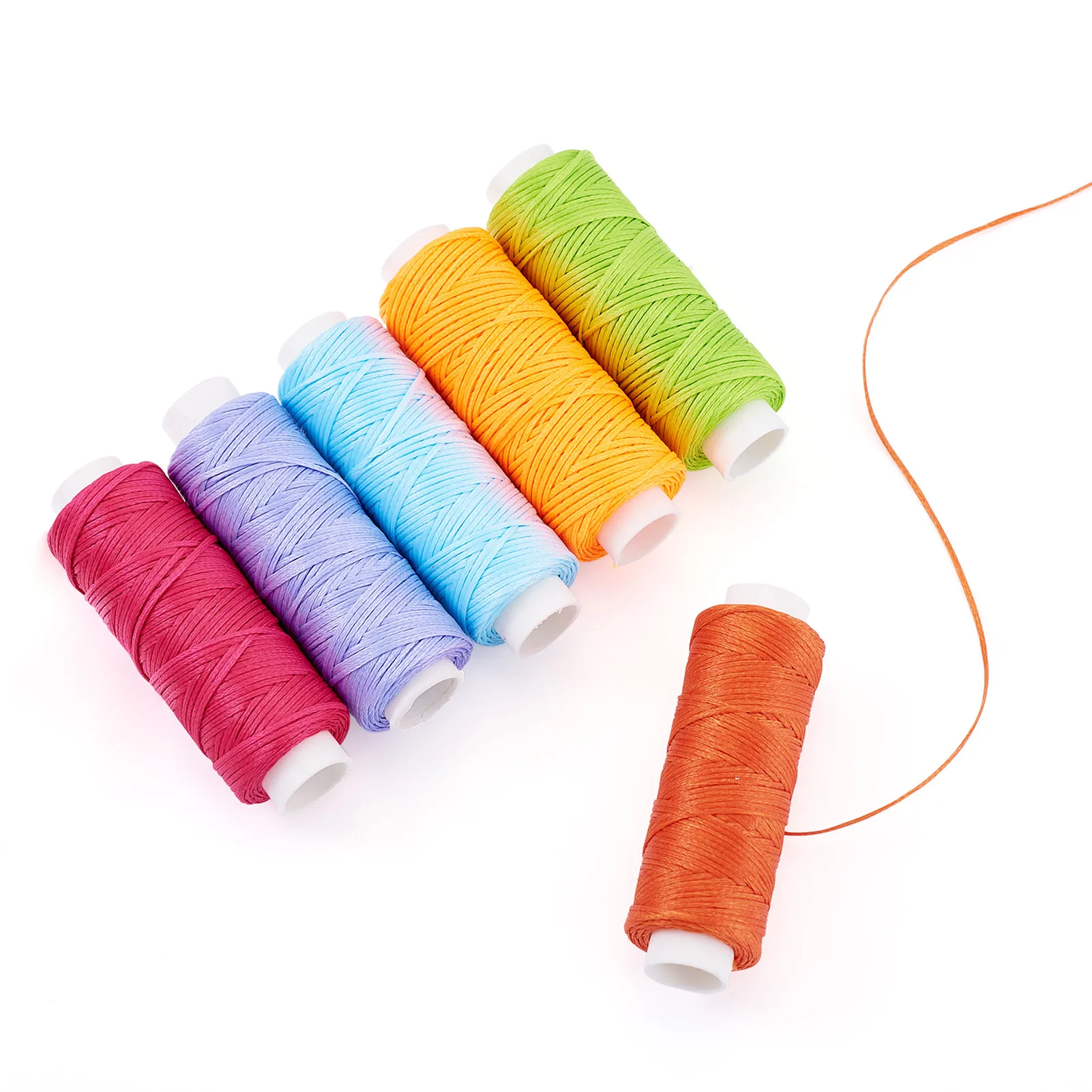 6 Rolls Colorful Flat Waxed Polyester Cords for Bracelets Necklace DIY Jewelry Making Accessories Decors about 32.81 Yards/Roll
6 Rolls Colorful Flat Waxed Polyester Cords for Bracelets Necklace DIY Jewelry Making Accessories Decors about 32.81 Yards/Roll