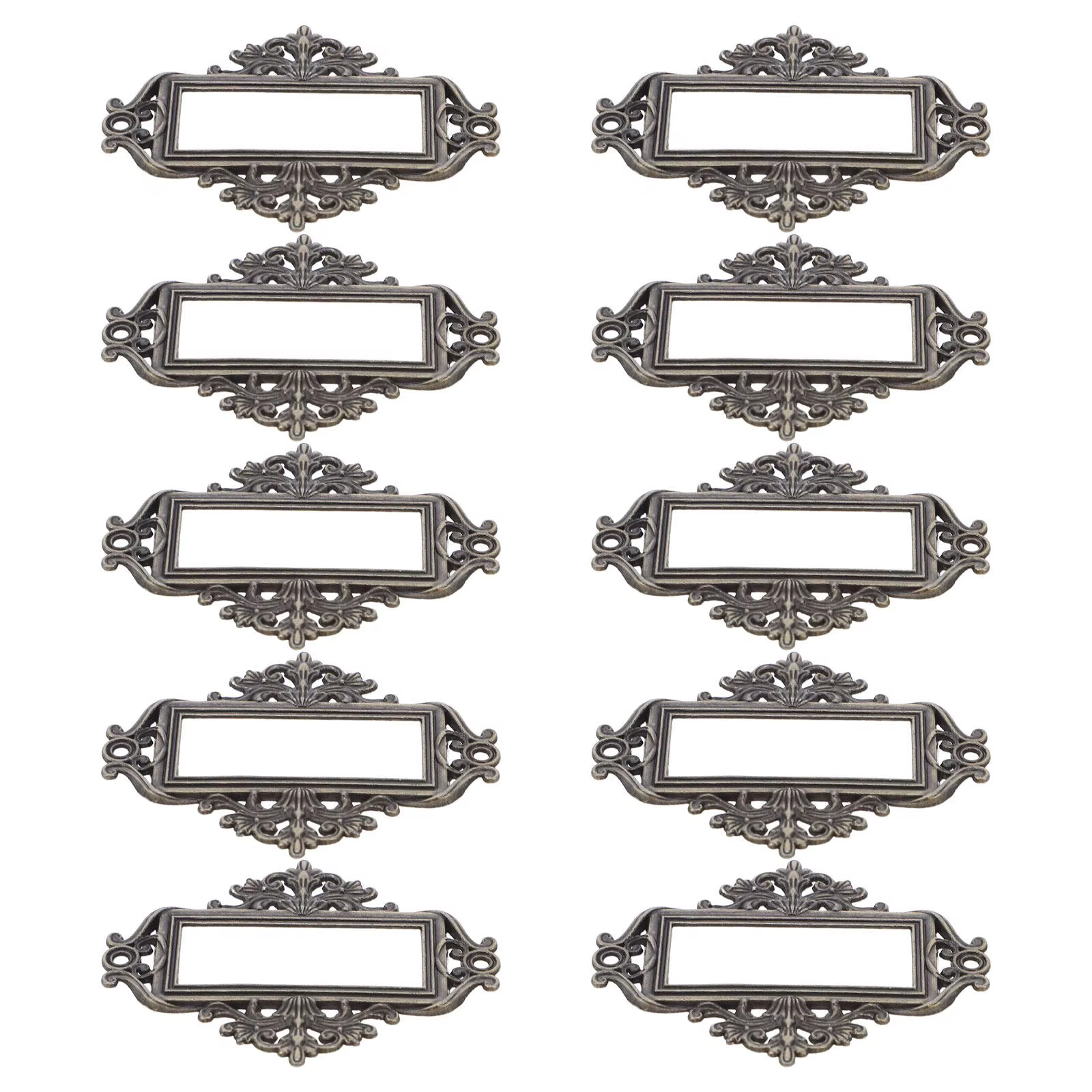 24Pcs Metal Label Frame Vintage Drawer Label Holder Cabinet Card Holder Tag Frame for Office Home Retail Library Medicine
24Pcs Metal Label Frame Vintage Drawer Label Holder Cabinet Card Holder Tag Frame for Office Home Retail Library Medicine