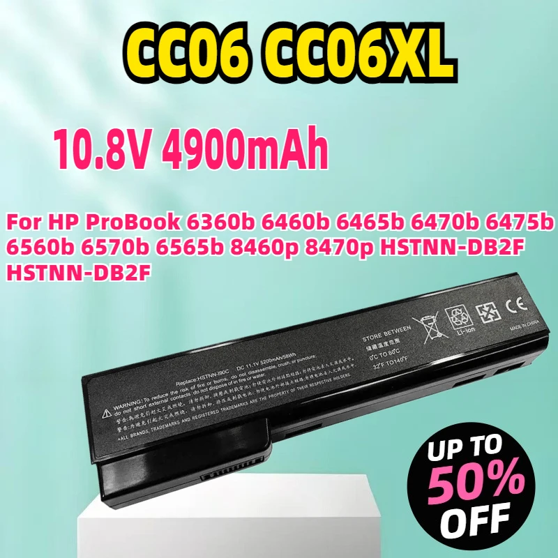 CC06 CC06XL 58 Втч Аккумулятор для ноутбука HP ProBook 6360b 6460b 6465b 6470b 6475b 6560b 6570b 6565b 8460p 8470p HSTNN-DB2F HSTNN-DB2F
CC06 CC06XL 58 Втч Аккумулятор для ноутбука HP ProBook 6360b 6460b 6465b 6470b 6475b 6560b 6570b 6565b 8460p 8470p HSTNN-DB2F HSTNN-DB2F