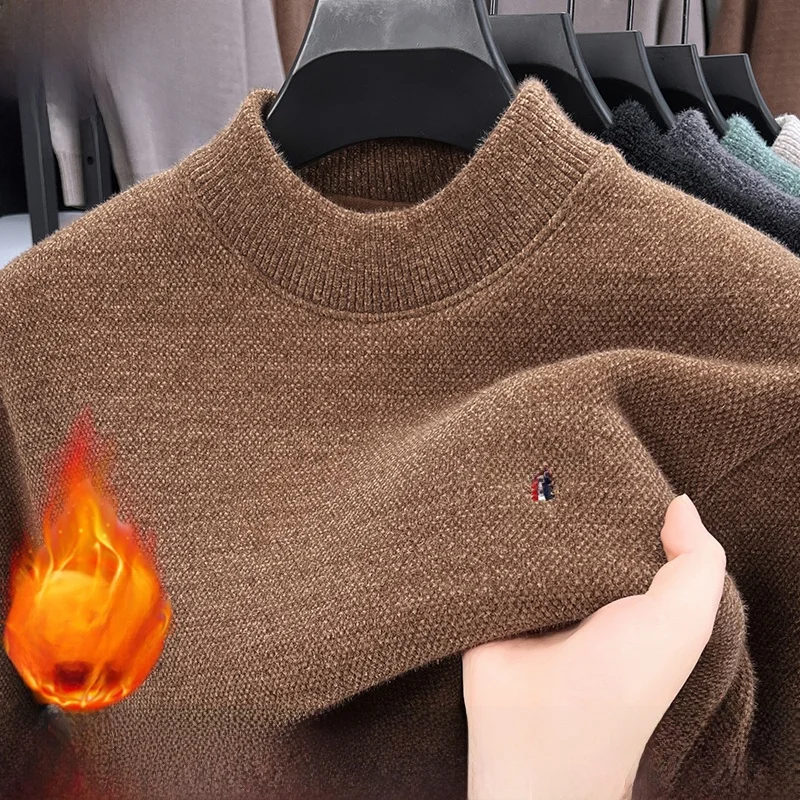 Thiened Fce Lapin Knitted Sweater f High Collar Inteated Fce Warm Casual Sle Men's Knitted Sweater
Thiened Fce Lapin Knitted Sweater f High Collar Inteated Fce Warm Casual Sle Men's Knitted Sweater