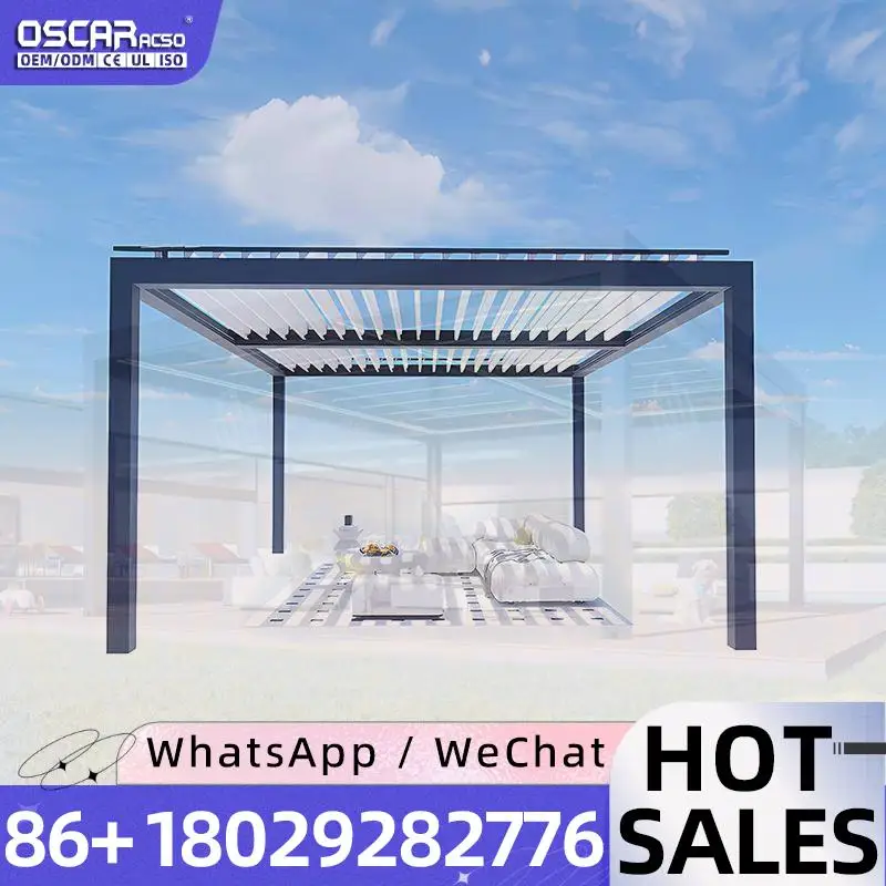 Наружная водонепроницаемая алюминиевая моторизованная жалюзи 3X3 3X4 м, всесезонная модная беседка для сада, патио, беседки на заднем дворе
Наружная водонепроницаемая алюминиевая моторизованная жалюзи 3X3 3X4 м, всесезонная модная беседка для сада, патио, беседки на заднем дворе