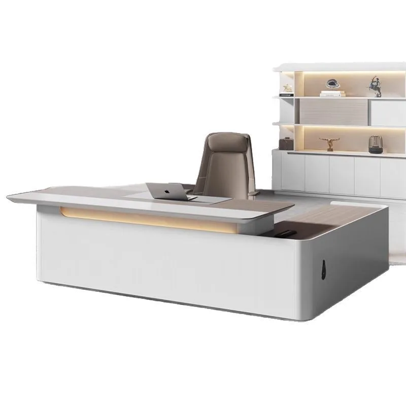 Boss table, large desk, simple modern manager table, president table, office table and chair combination furniture
Boss table, large desk, simple modern manager table, president table, office table and chair combination furniture