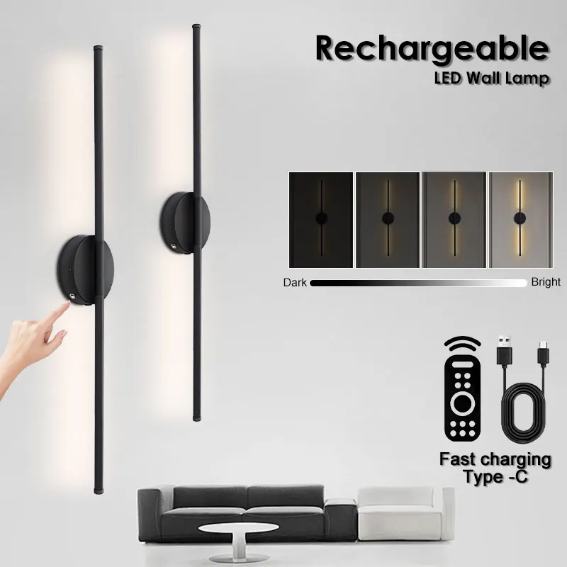 Rechargeable Wireless LED Wall Lamps Wall Sconce for Bedroom Bedside Touch Switch Dimmable Wall Lights with Type C USB for Home
Rechargeable Wireless LED Wall Lamps Wall Sconce for Bedroom Bedside Touch Switch Dimmable Wall Lights with Type C USB for Home