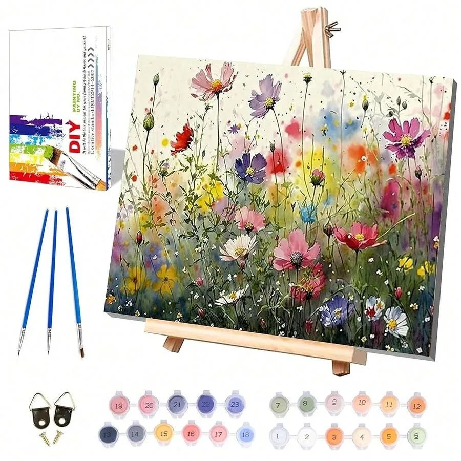 Wild Flower Paint By NFUmbersss For Adults With Framed Canvas-With Wooden Easel, Paint By NFUmberss On Canvas Flowers, DIY Acry
Wild Flower Paint By NFUmbersss For Adults With Framed Canvas-With Wooden Easel, Paint By NFUmberss On Canvas Flowers, DIY Acry