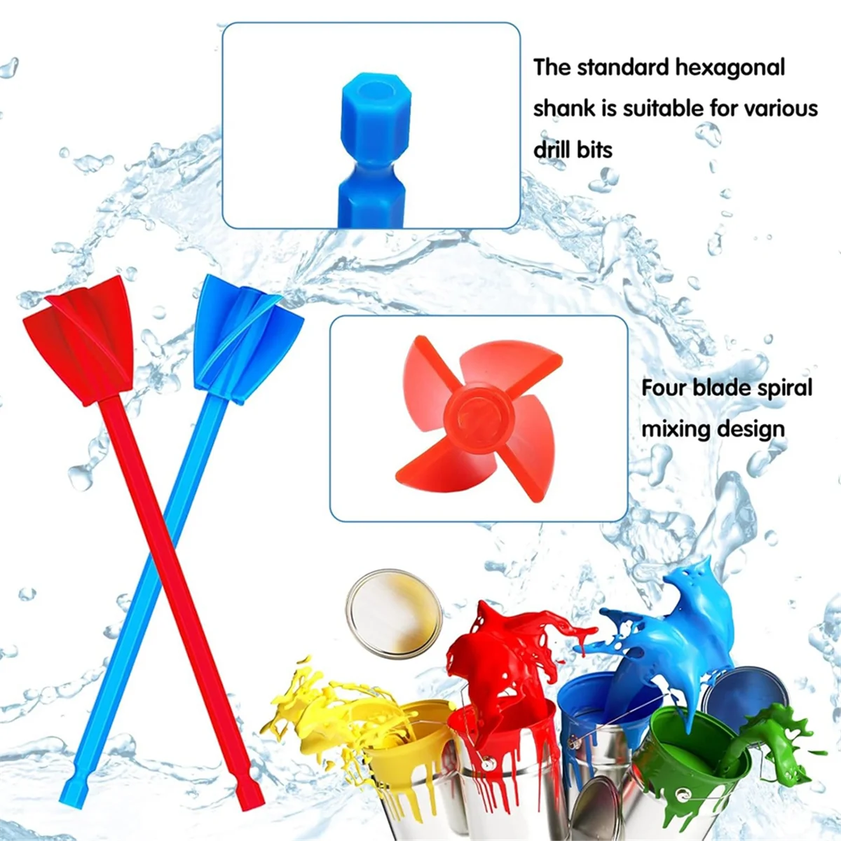 AA98 16 шт. лопасти для смешивания смолы, многоразовый пластиковый смеситель для краски, насадка для дрели, спиральная дрель для смолы, миксер для краски для дрели
AA98 16 шт. лопасти для смешивания смолы, многоразовый пластиковый смеситель для краски, насадка для дрели, спиральная дрель для смолы, миксер для краски для дрели