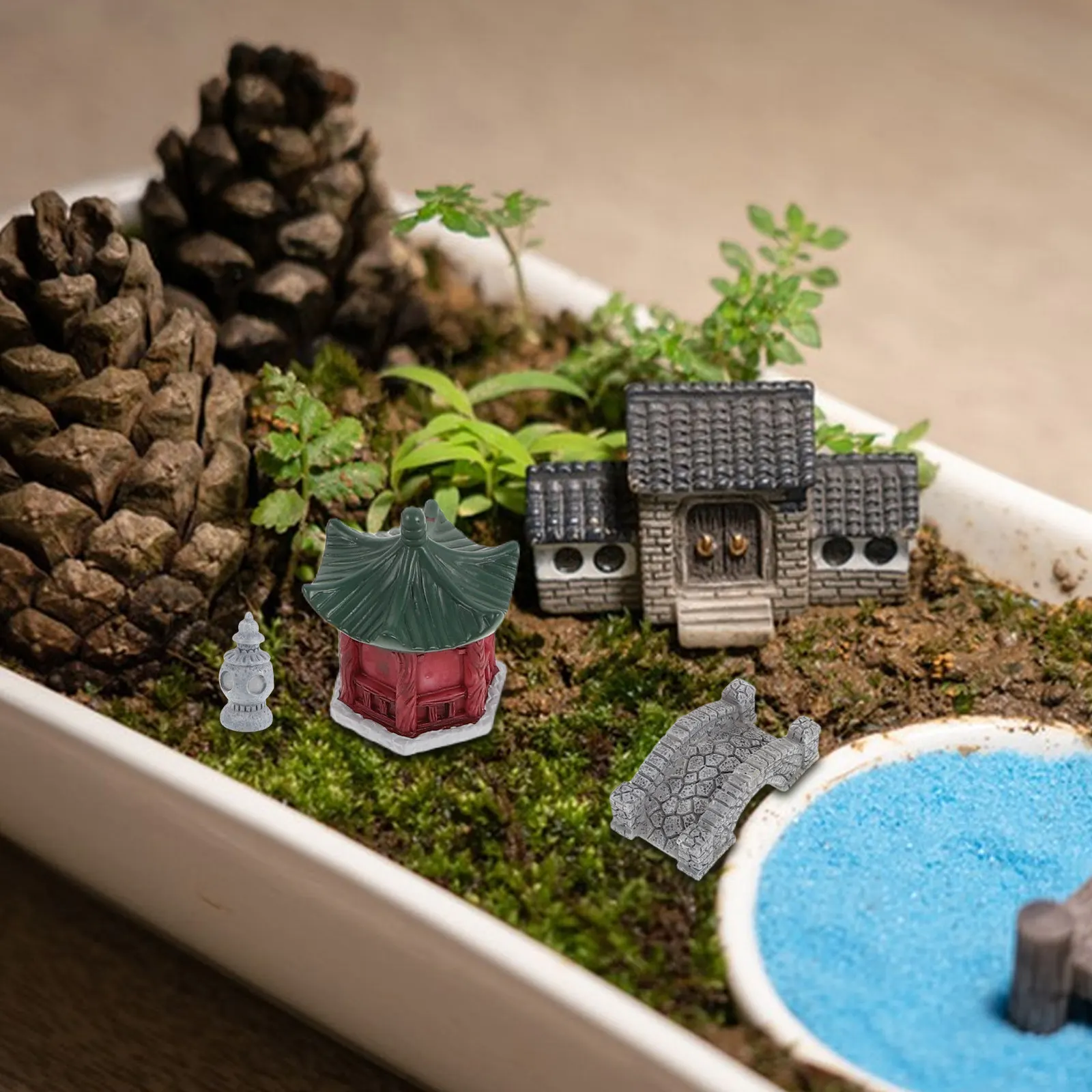 10Pcs Resin Miniature Garden Ornaments Set Mini Pavilion Bridges for Micro Landscape Bonsai Aquarium Decor Tiny Landscape
10Pcs Resin Miniature Garden Ornaments Set Mini Pavilion Bridges for Micro Landscape Bonsai Aquarium Decor Tiny Landscape