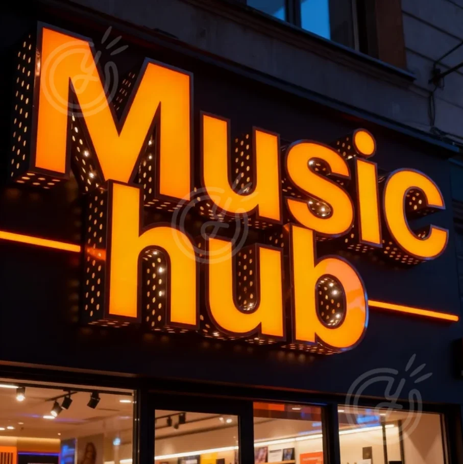 Индивидуальная 3D-вывеска из металла с боковой подсветкой для наружного применения, рекламная светодиодная вывеска с логотипом Music Hub, светящаяся рекламная табличка для бизнеса, декор для магазина
Индивидуальная 3D-вывеска из металла с боковой подсветкой для наружного применения, рекламная светодиодная вывеска с логотипом Music Hub, светящаяся рекламная табличка для бизнеса, декор для магазина